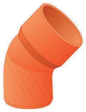 CURVE 45° PVC