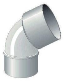 CURVE A 45° maschio